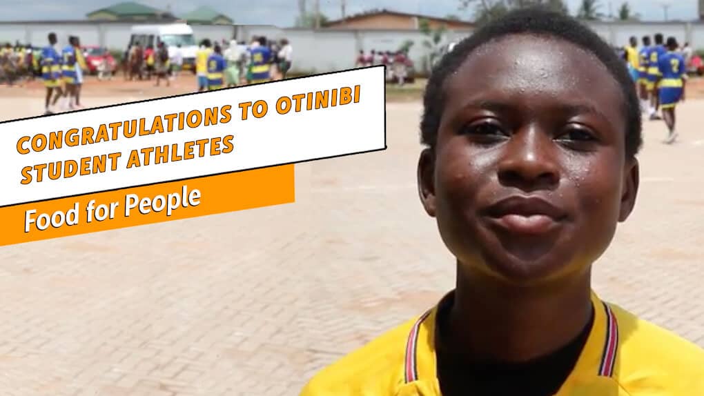 A student athlete in Ghana thanks you for supporting The Prem Rawat Foundation's Food for People program.
