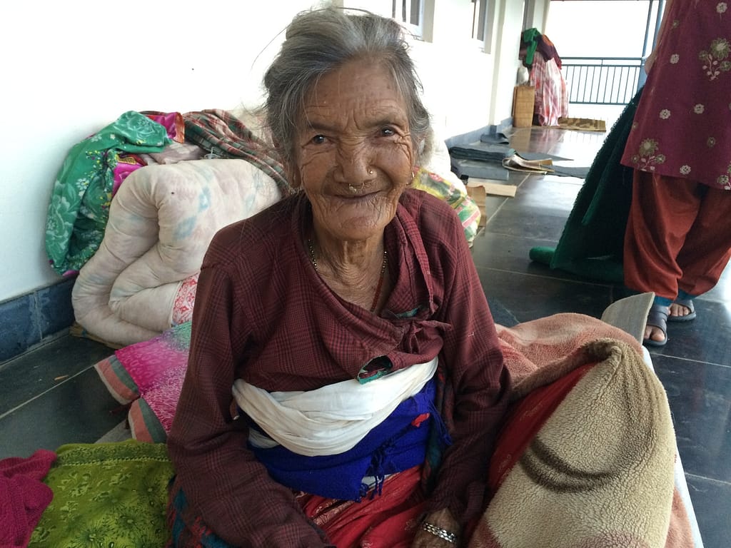 Supplies being distributed to villagers in need