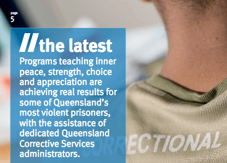 Corrections News Covers Success of Peace Education in Queensland, Australia