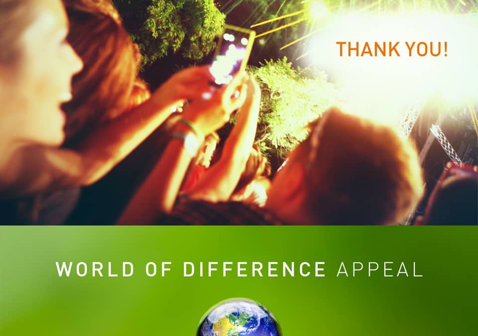 Grazie per aver contribuito alla campagna “Per un mondo migliore”