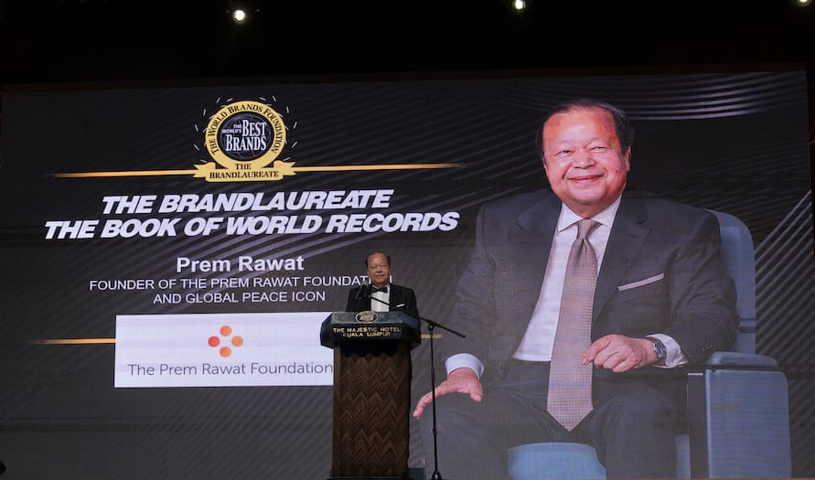 BrandLaureate Homenageia Prem Rawat e a Fundação Prem Rawat com Prêmio Ilustre