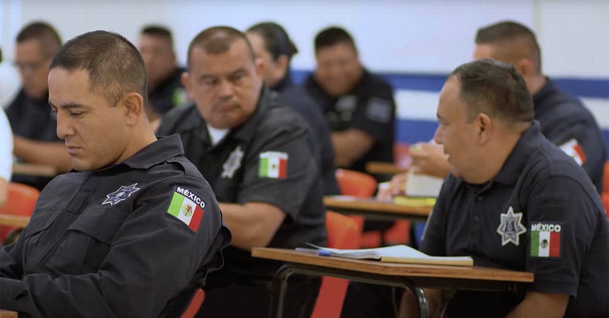 Police in Mexico enjoying the Peace Education Program