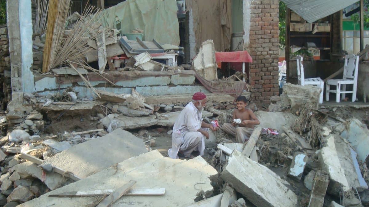 Vítimas de inundações no Paquistão
