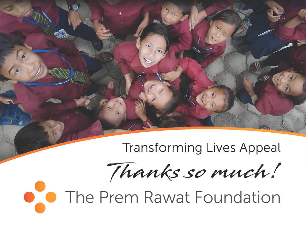 Thanks for supporting the Transforming Lives Appeal