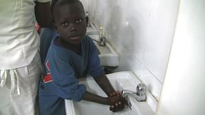 Washing hands for healthy eating in Otinibi