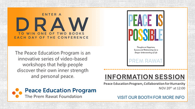 The Alberta Restorative Justice Conference featured The Prem Rawat Foundation's Peace Education Program.