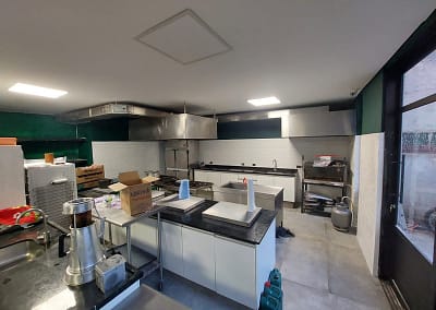 Photo the completed new kitchen that was built with TPRF grant to help feed homeless in Brazil