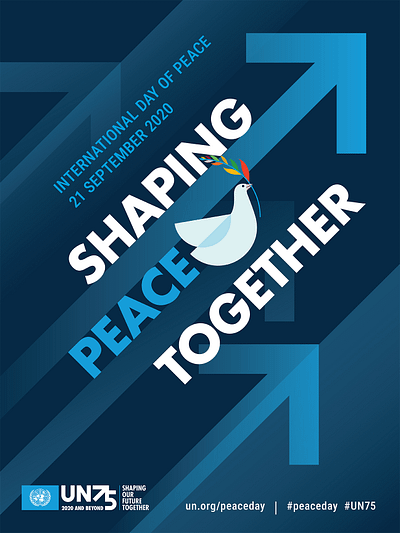 This flyer promotes Peace Day, encouraging us to be a voice for peace and shape peace together.