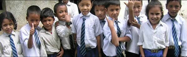 School children participating in FFP Nepal