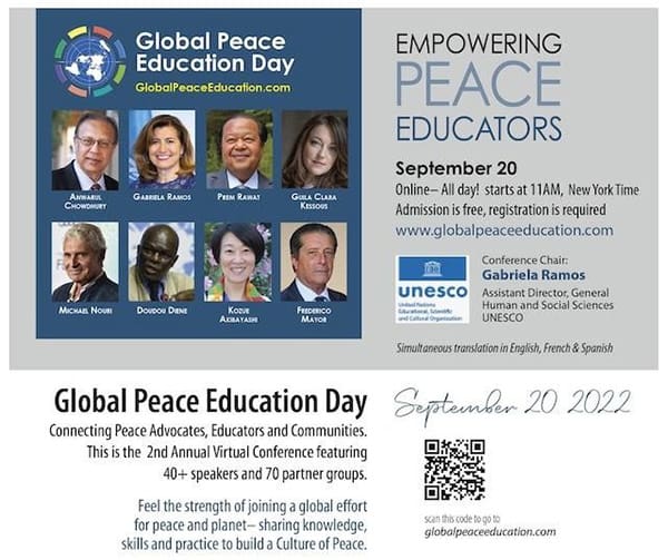 Flyer zum Peace Education Day