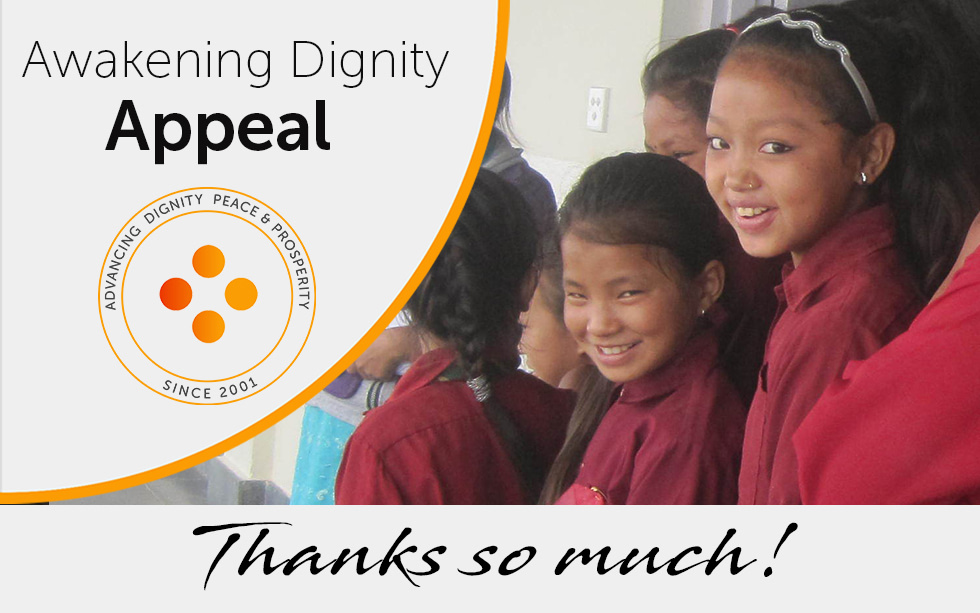 Thanks for making the Awakening Dignity Appeal a success!
