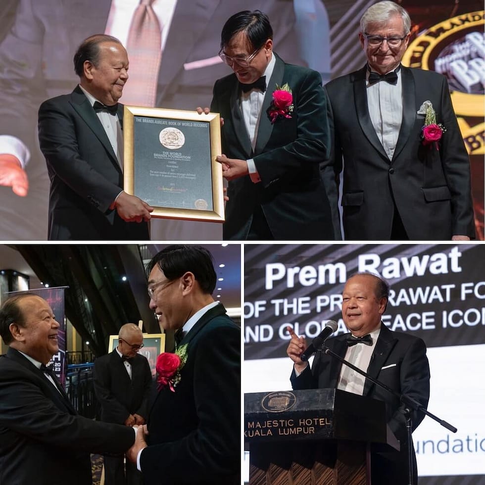 Brandlaureate Honors Prem Rawat Prem Rawat Foundation With