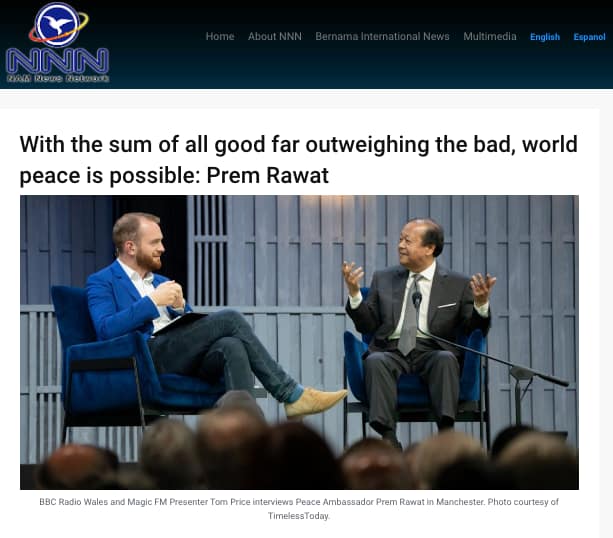 Nam News parla dell’Educazione alla Pace di Prem Rawat