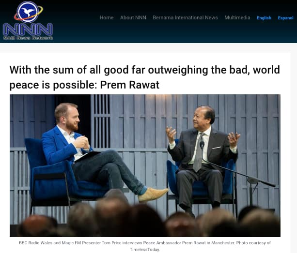 Un article sur Prem Rawat et l’éducation pour la paix par l’agence de presse Nam News