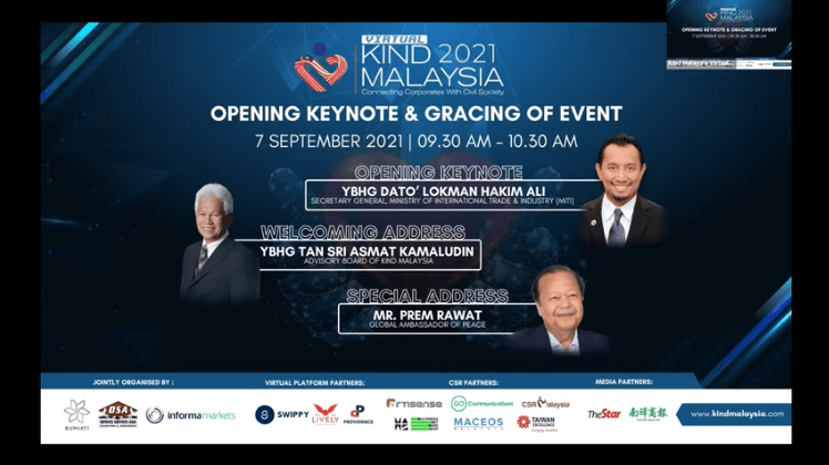 Prem Rawat à la cérémonie d’ouverture de Kind Malaysia 2021