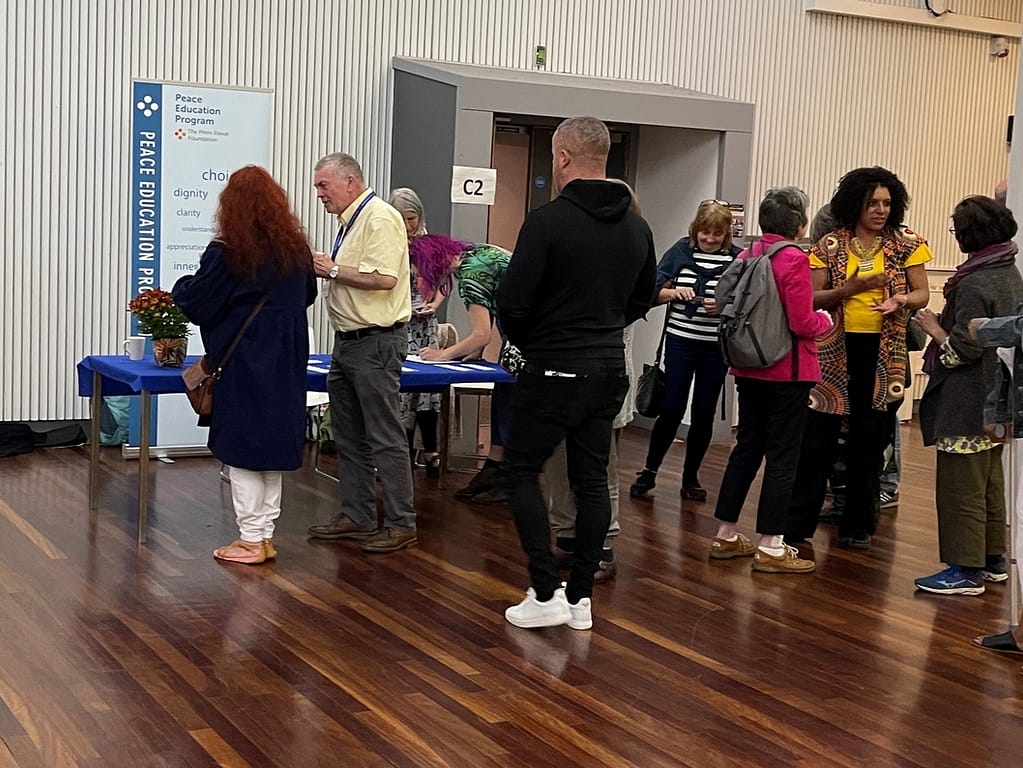 Peace Education Program table Manchester 