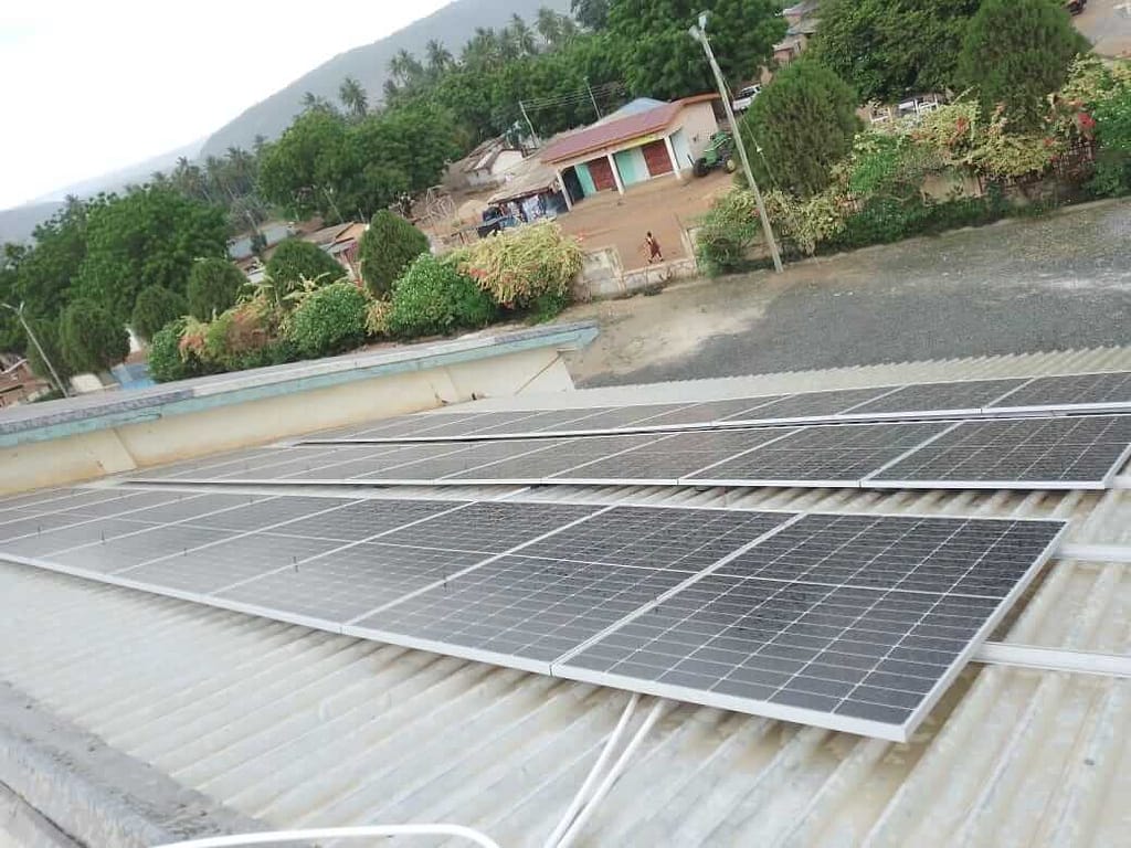 solar panels at Food for People Ghana