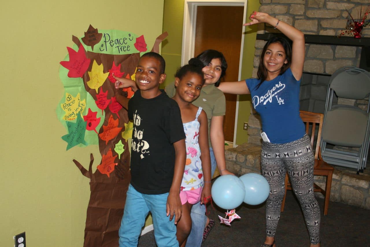 Children with the Traveling Peace Tree