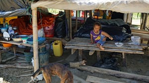 Families salvage belongings