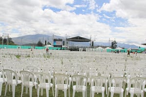 Peguche Stadium Prepared by Volunteers for Prem Rawat's Visit