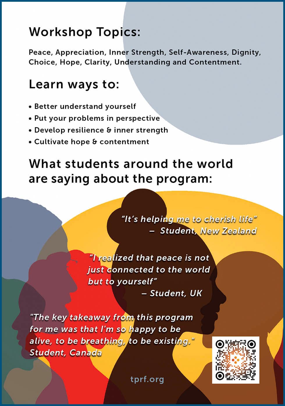 1pep student flyer 980 copy A license is needed to offer the Peace Education Program