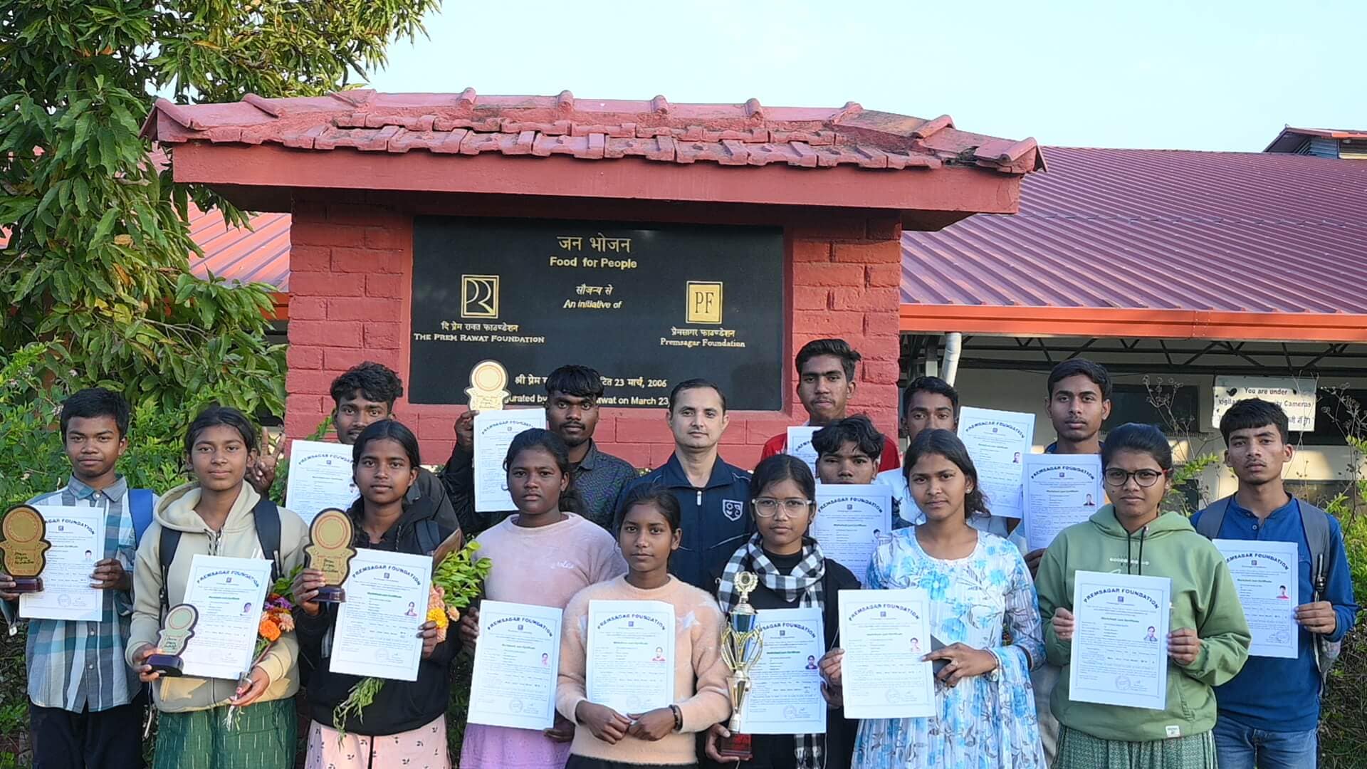 Yashwant and Computer Class Peers with Certification 1